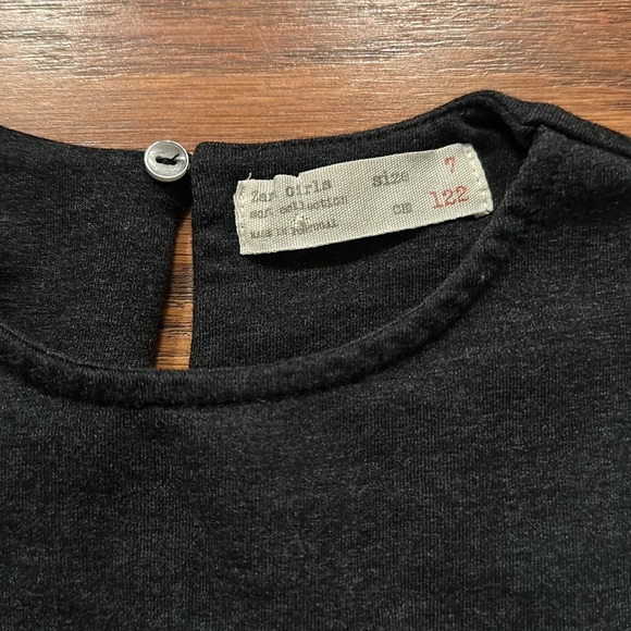 Zara Grey Flannel Check Long Sleeve Sweater Dress Girls 7 - Picture 5 of 6